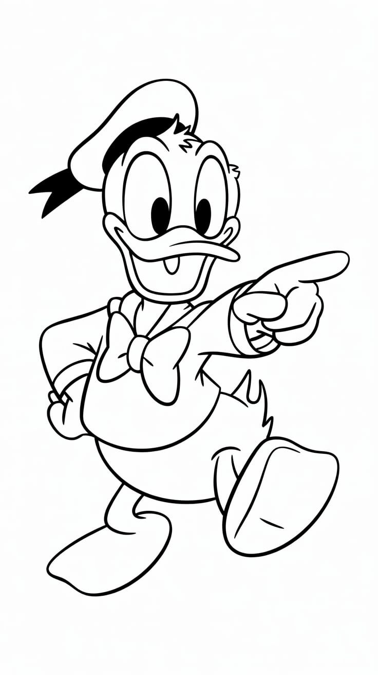 donald duck coloring page