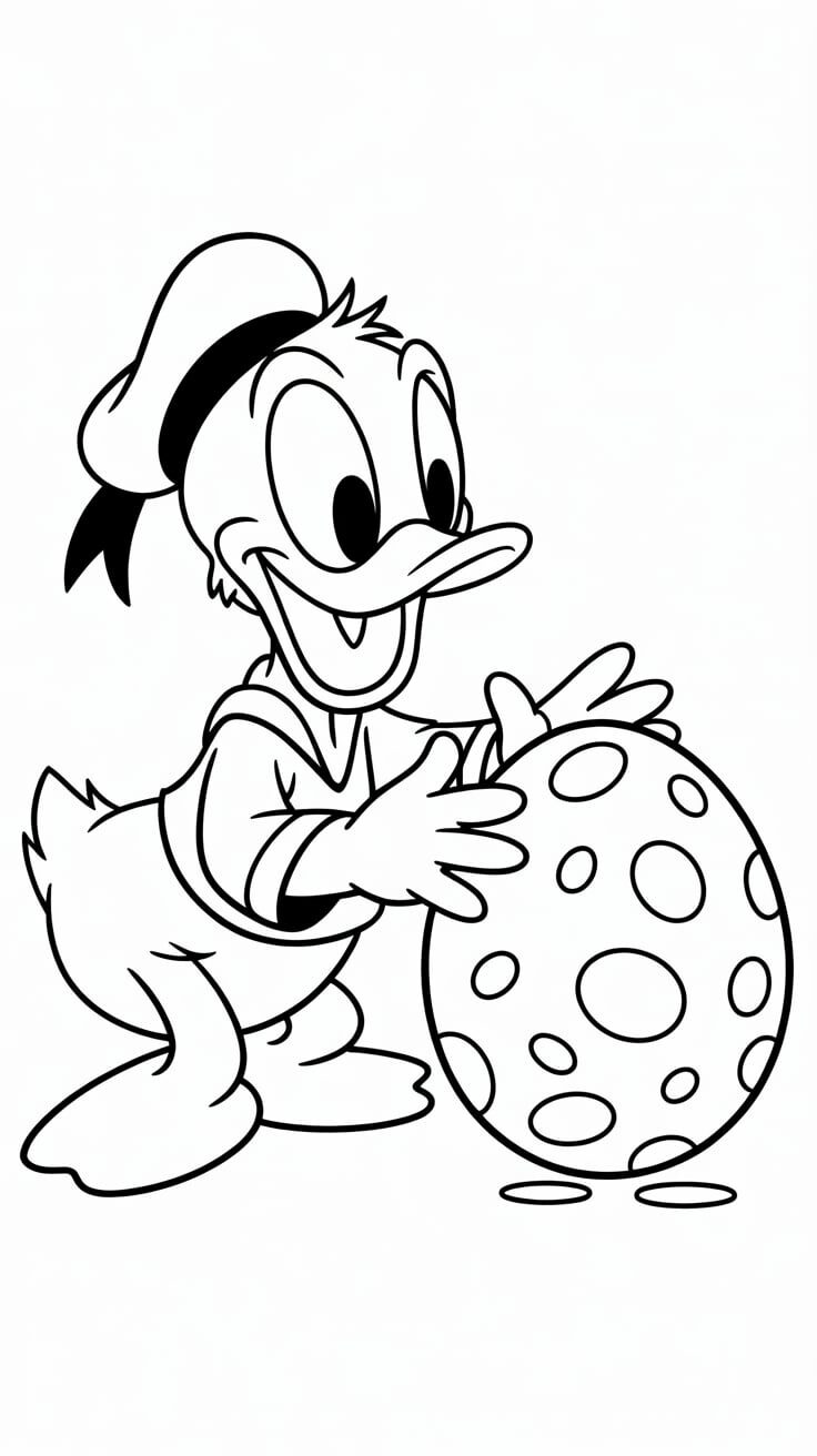 coloring pages of donald duck