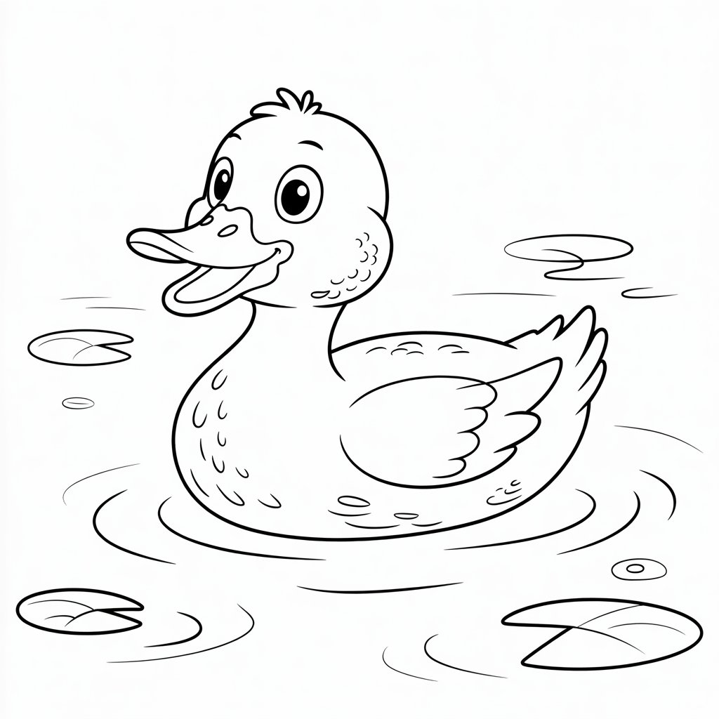 coloring sheet duck