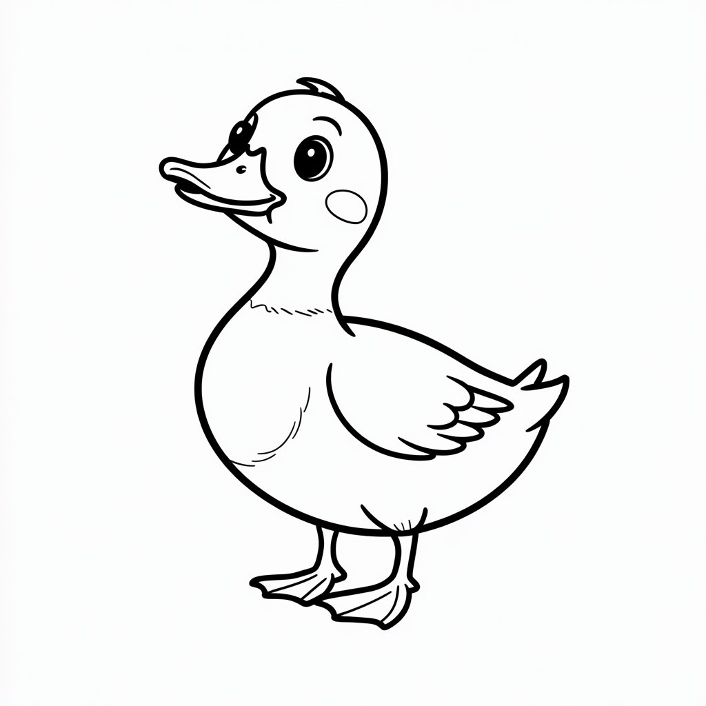 cute duck coloring pages