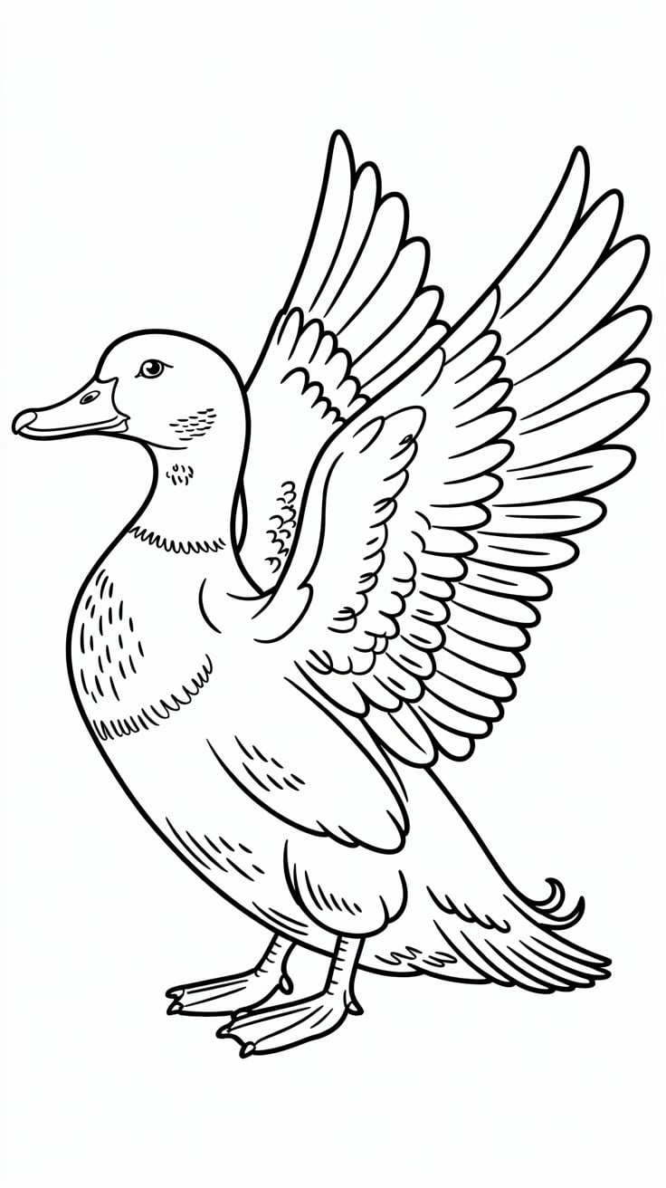 mallard duck coloring pages