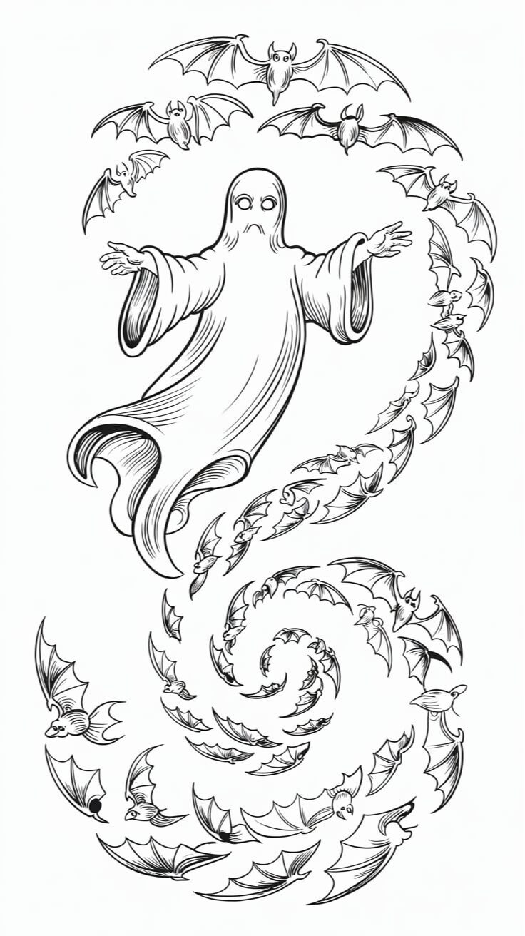 spooky halloween coloring pages for adults