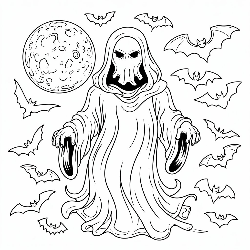 cute spooky coloring pages