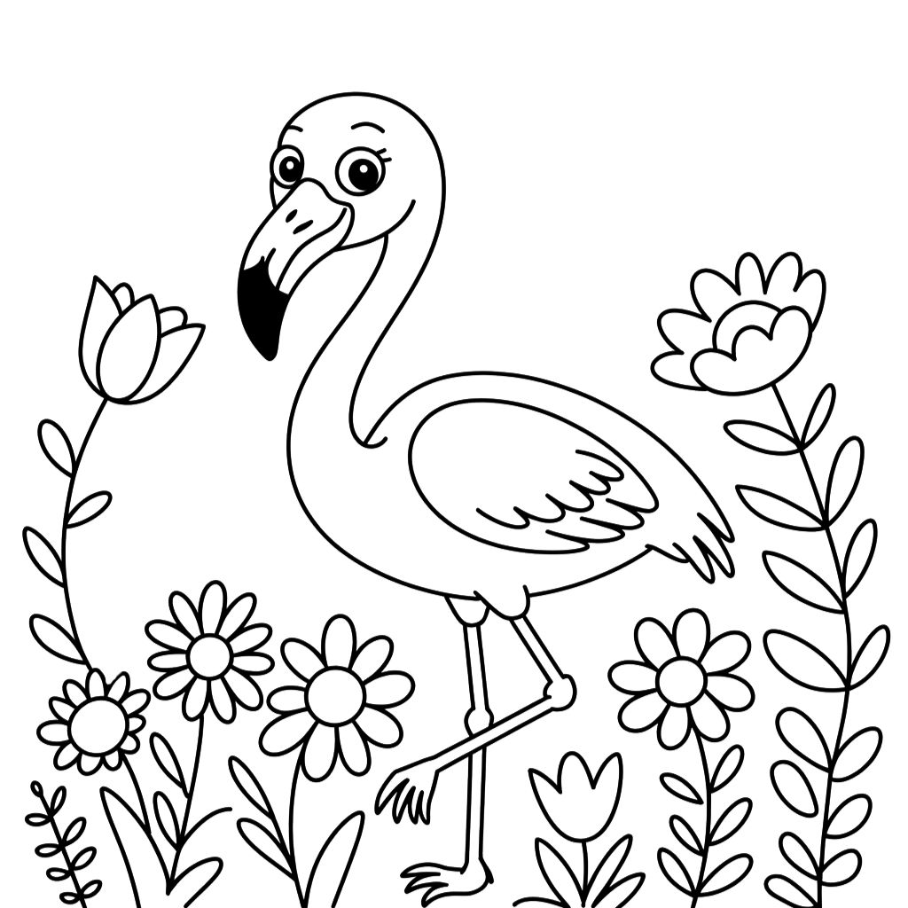 flamingo coloring pages printable