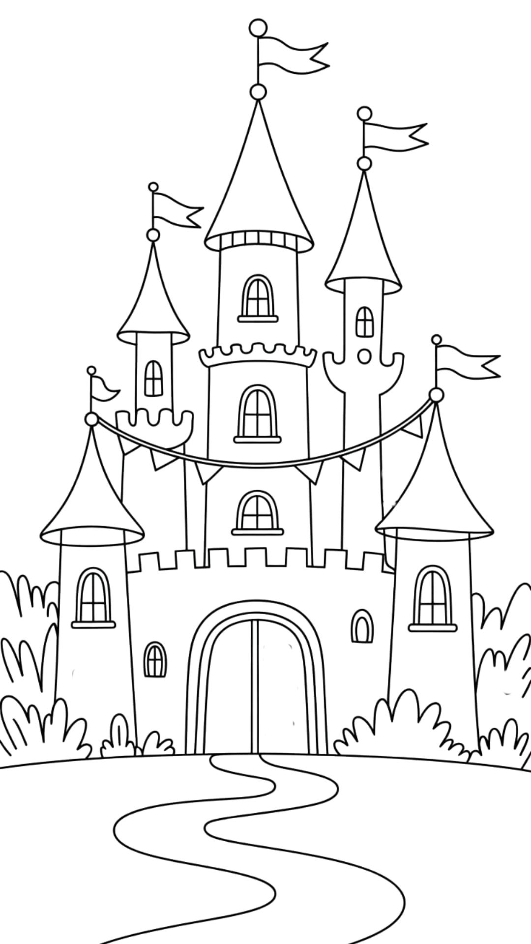 free coloring pages castle