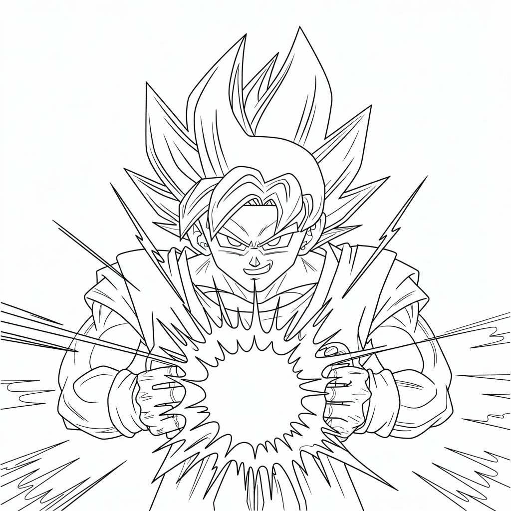 printable goku coloring pages