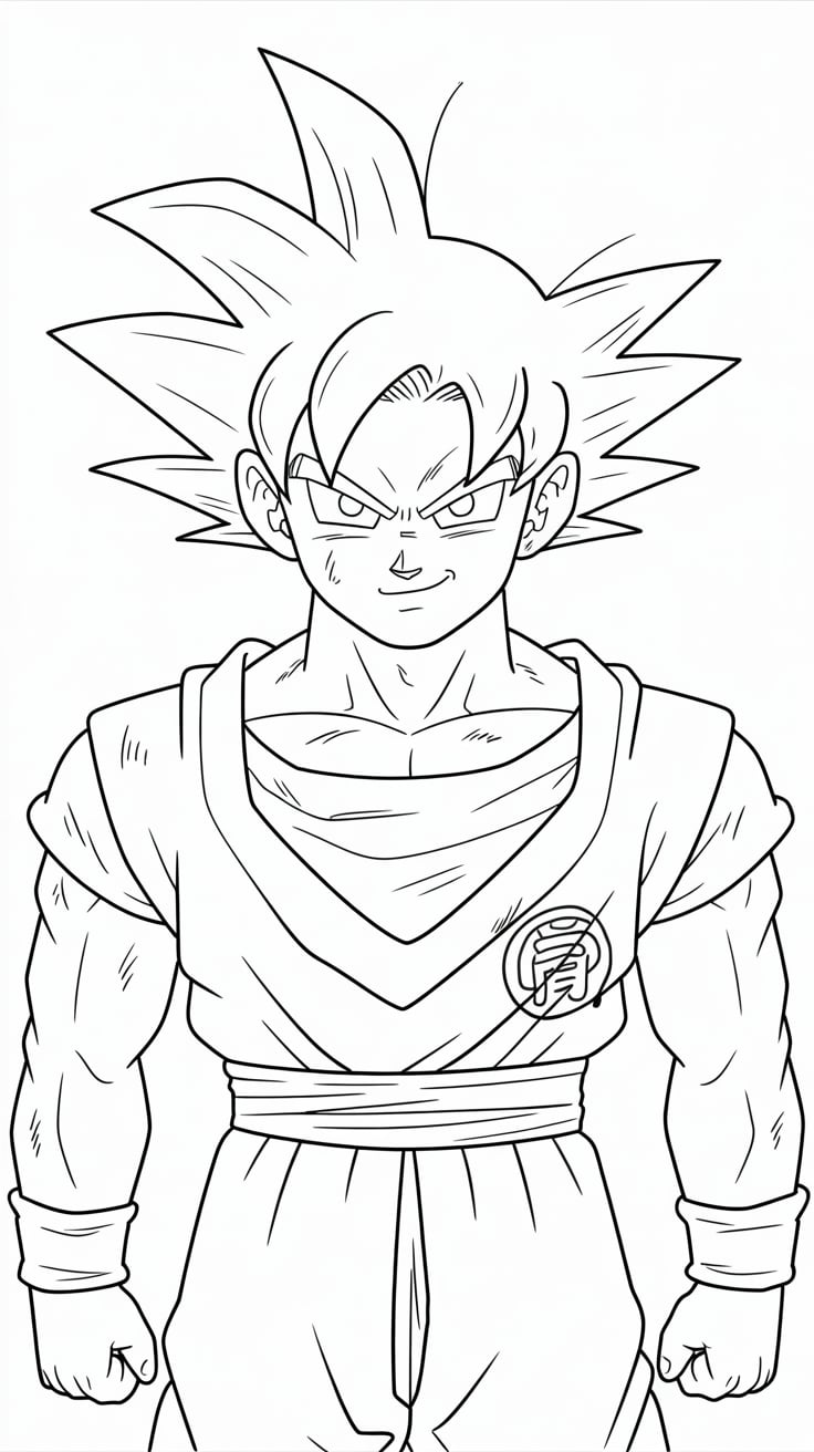coloring pages dragon ball z goku