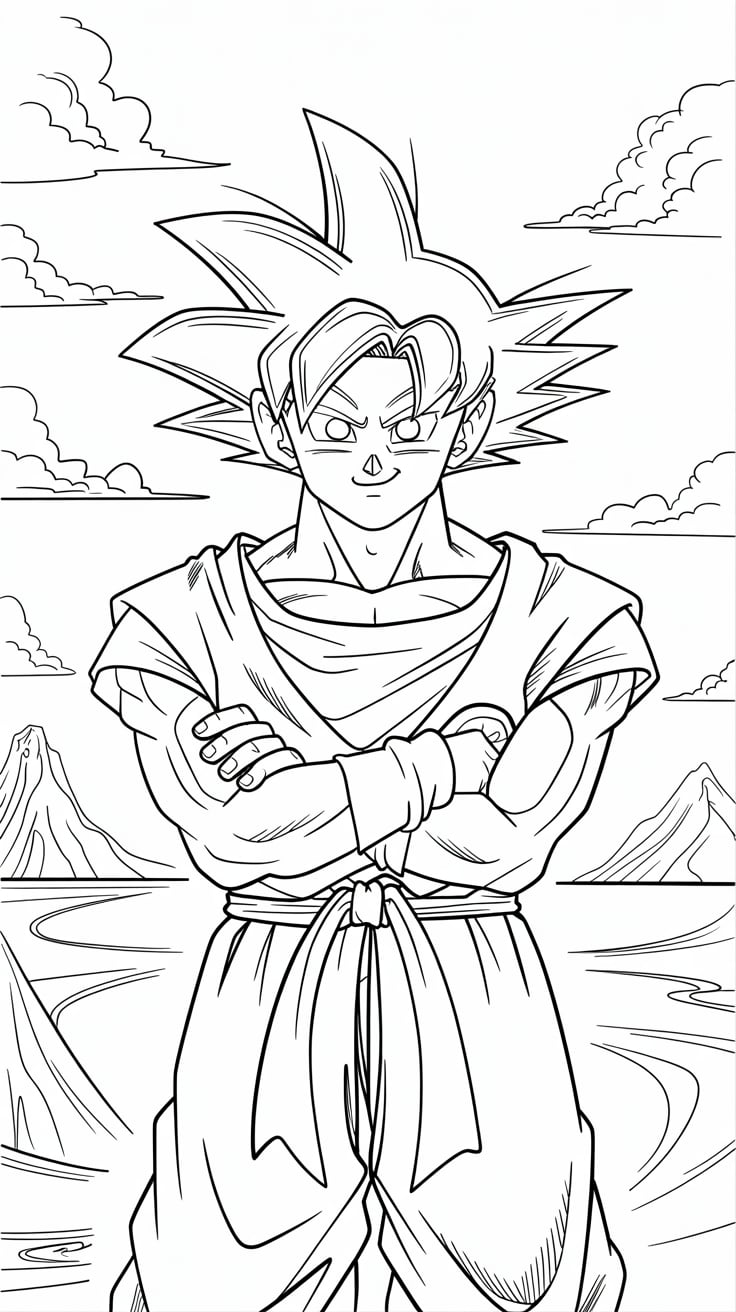 coloring page goku