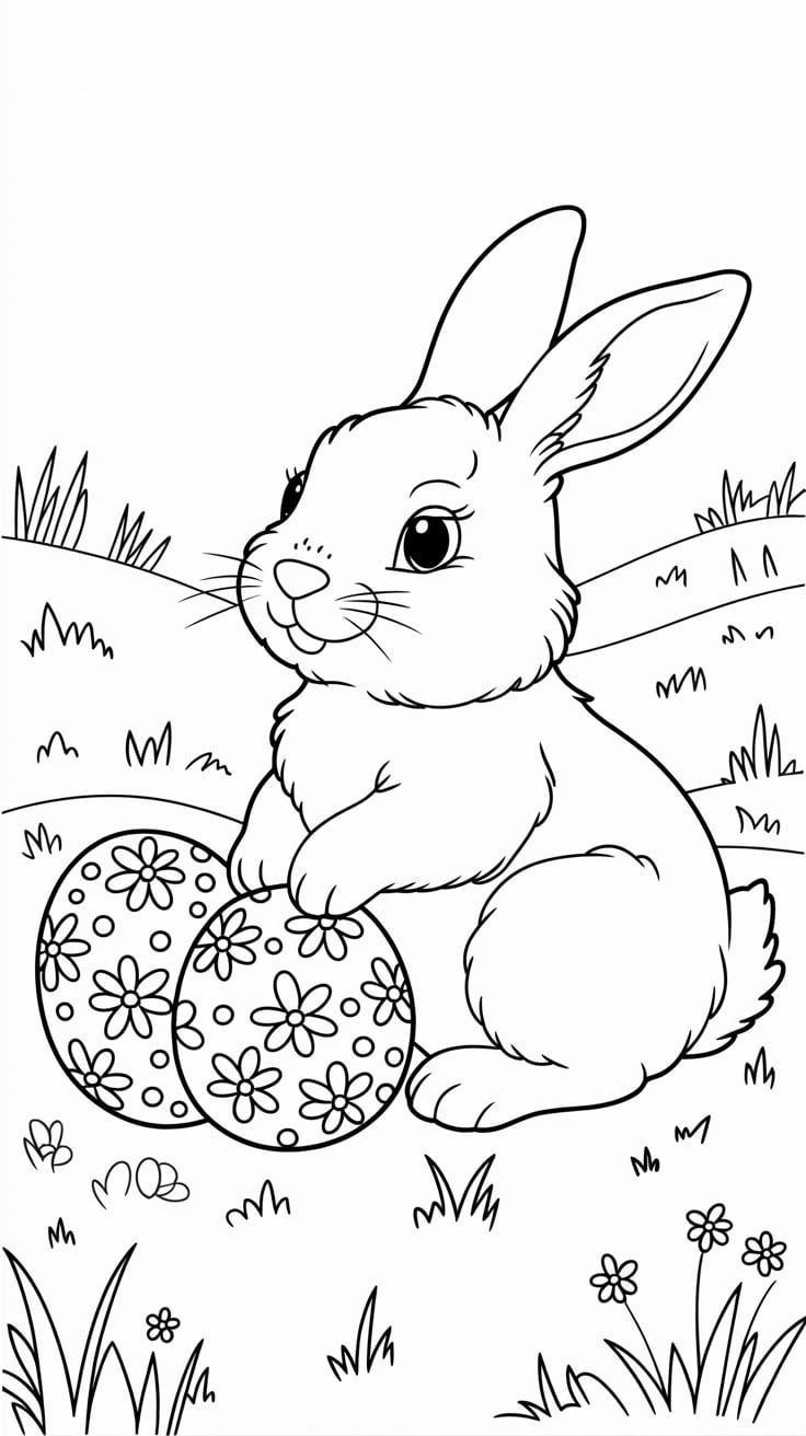 easter bunny coloring book
