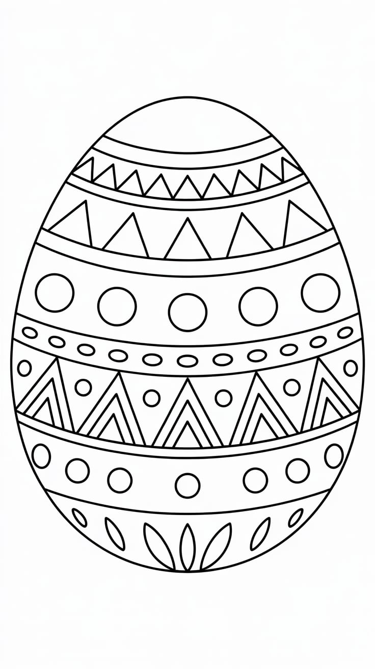 free coloring pages of easter eggs