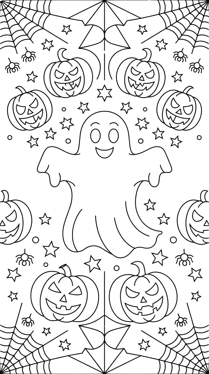 spooky halloween printable coloring pages