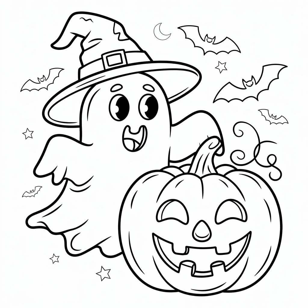 spooky halloween coloring pages
