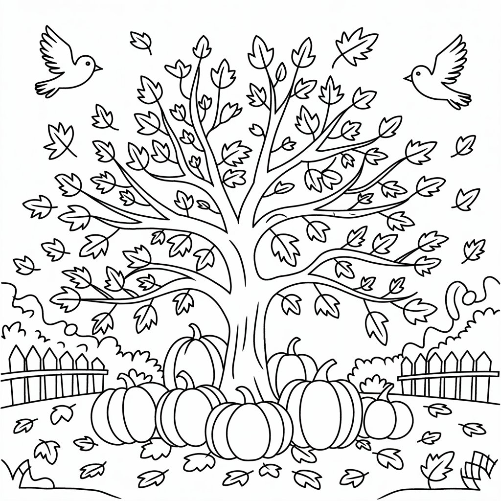 coloring page tree