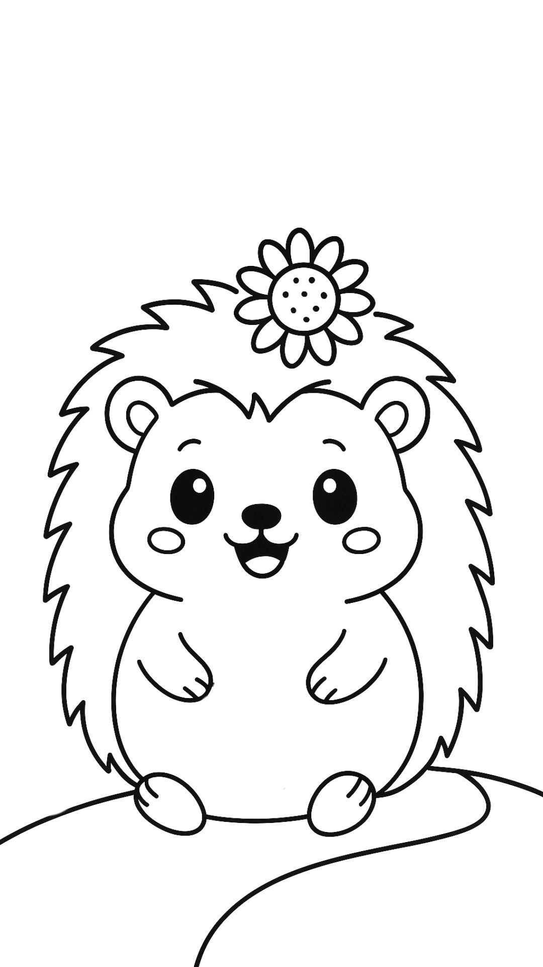 hedgehog coloring page free