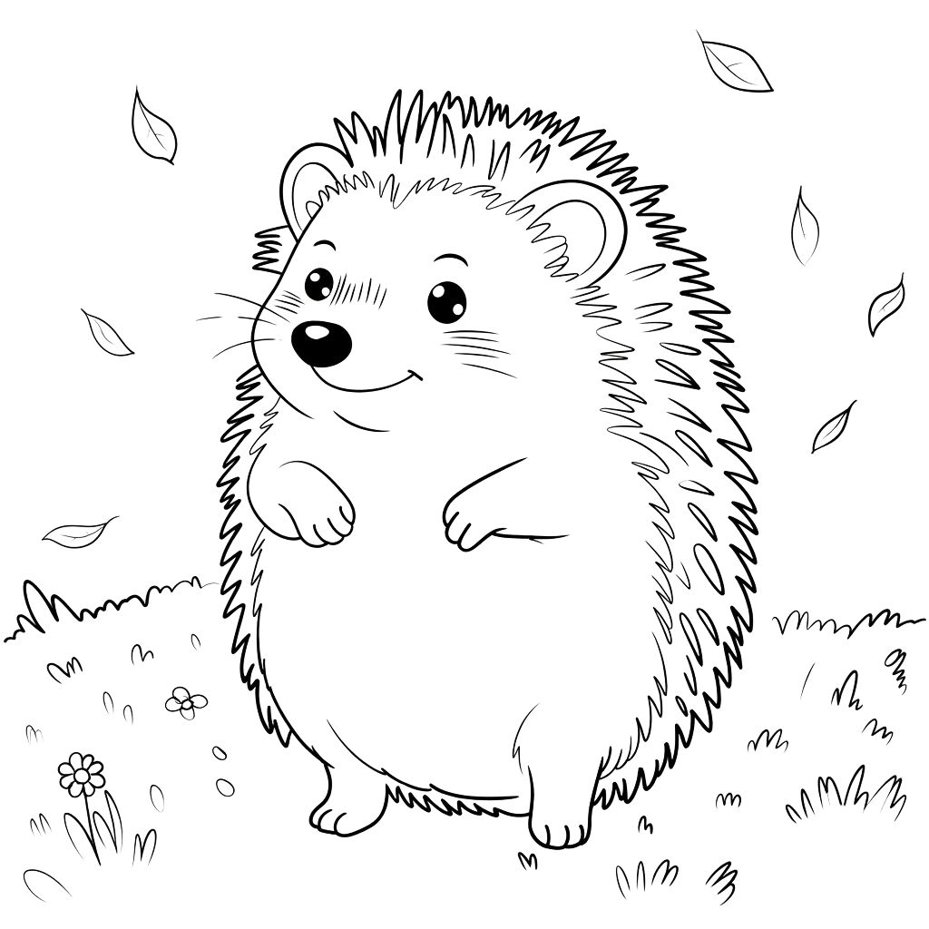 coloring pages hedgehog