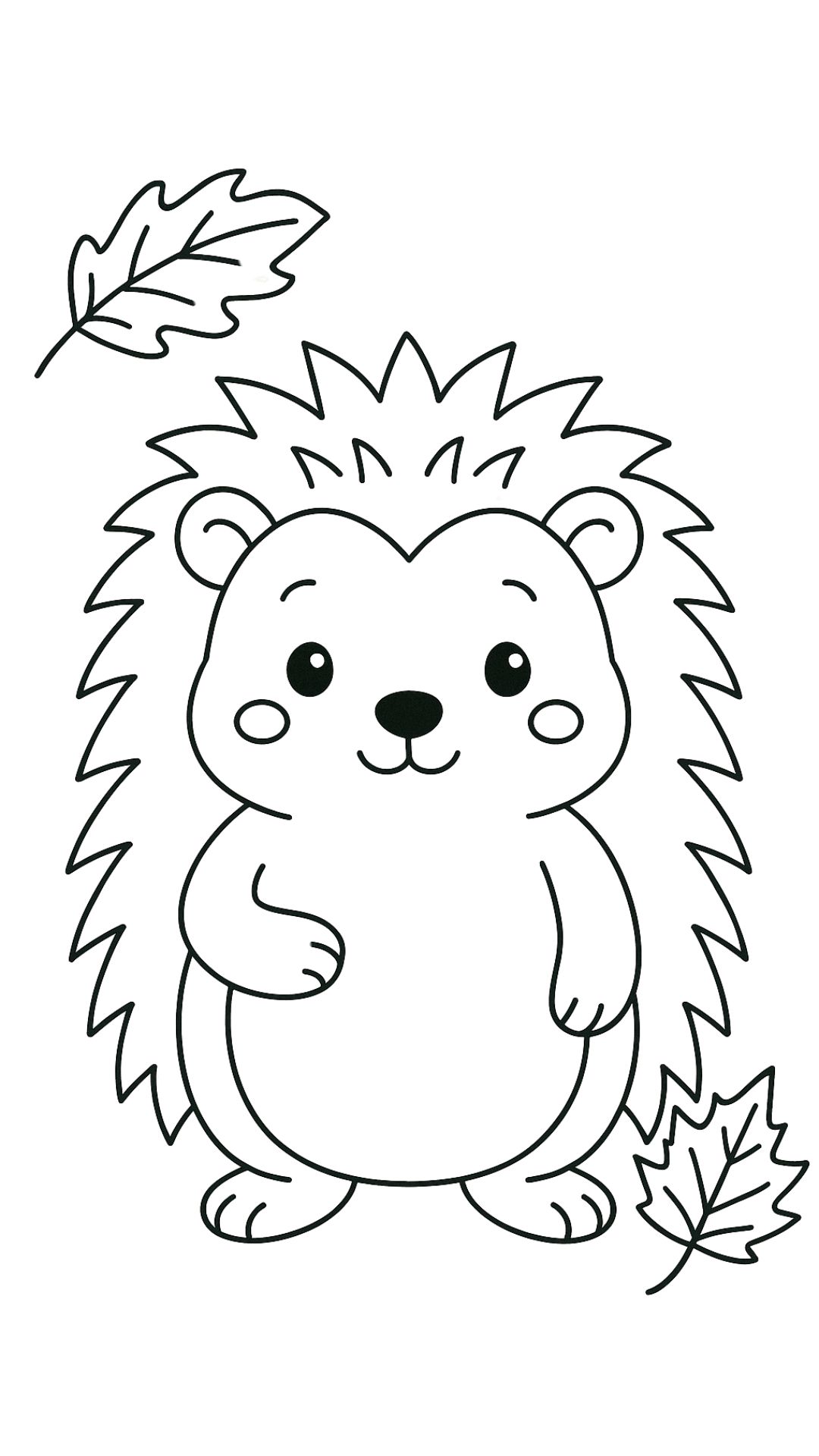 easy hedgehog coloring page