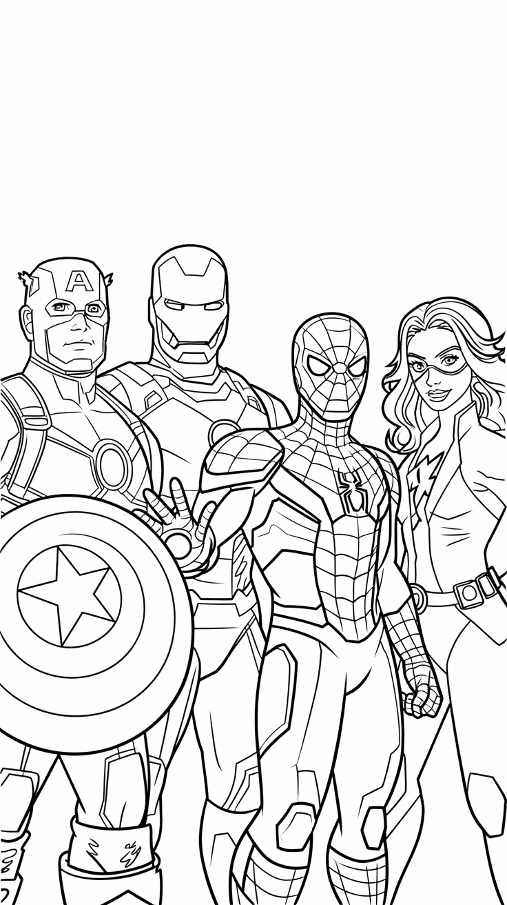 marvel superheroes coloring pages