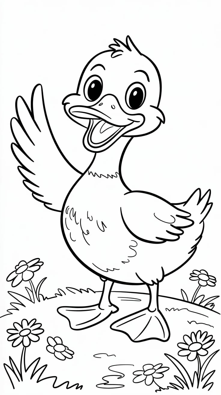 duck coloring pages printable