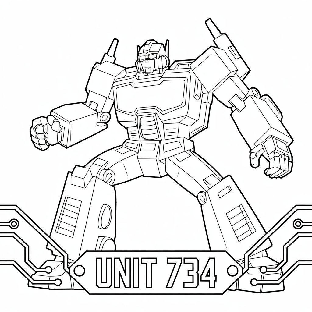 coloring pages transformer