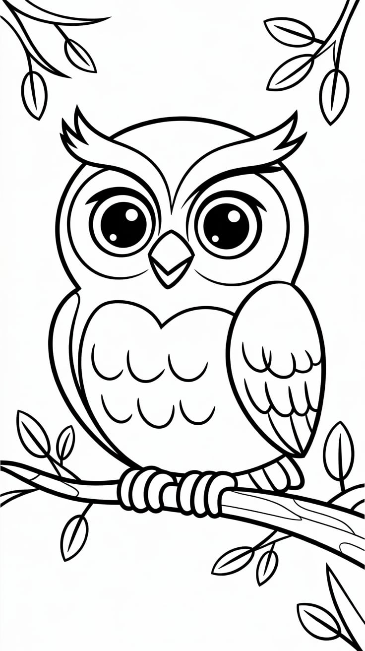 snowy owl coloring page