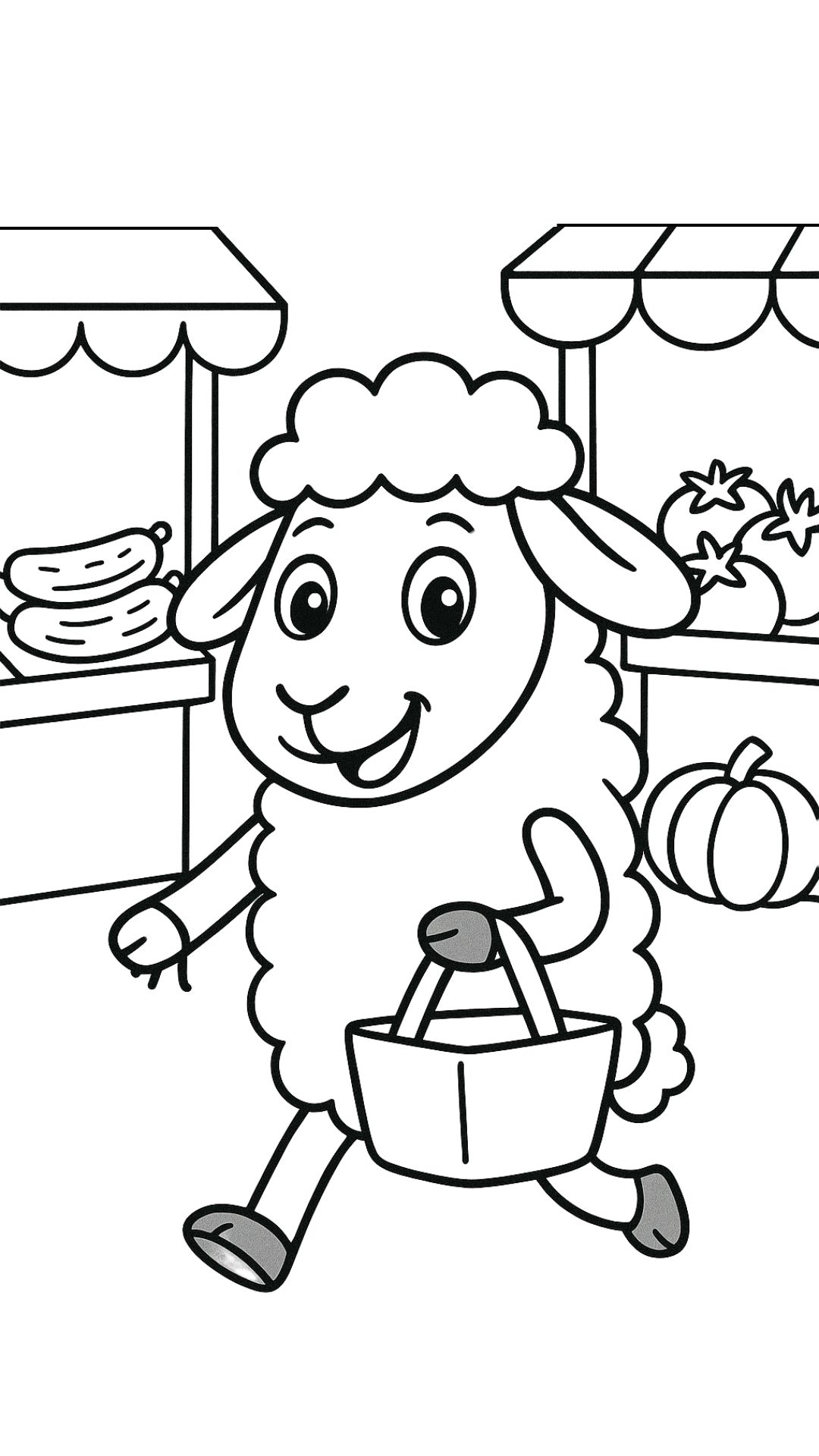 sheep coloring sheet