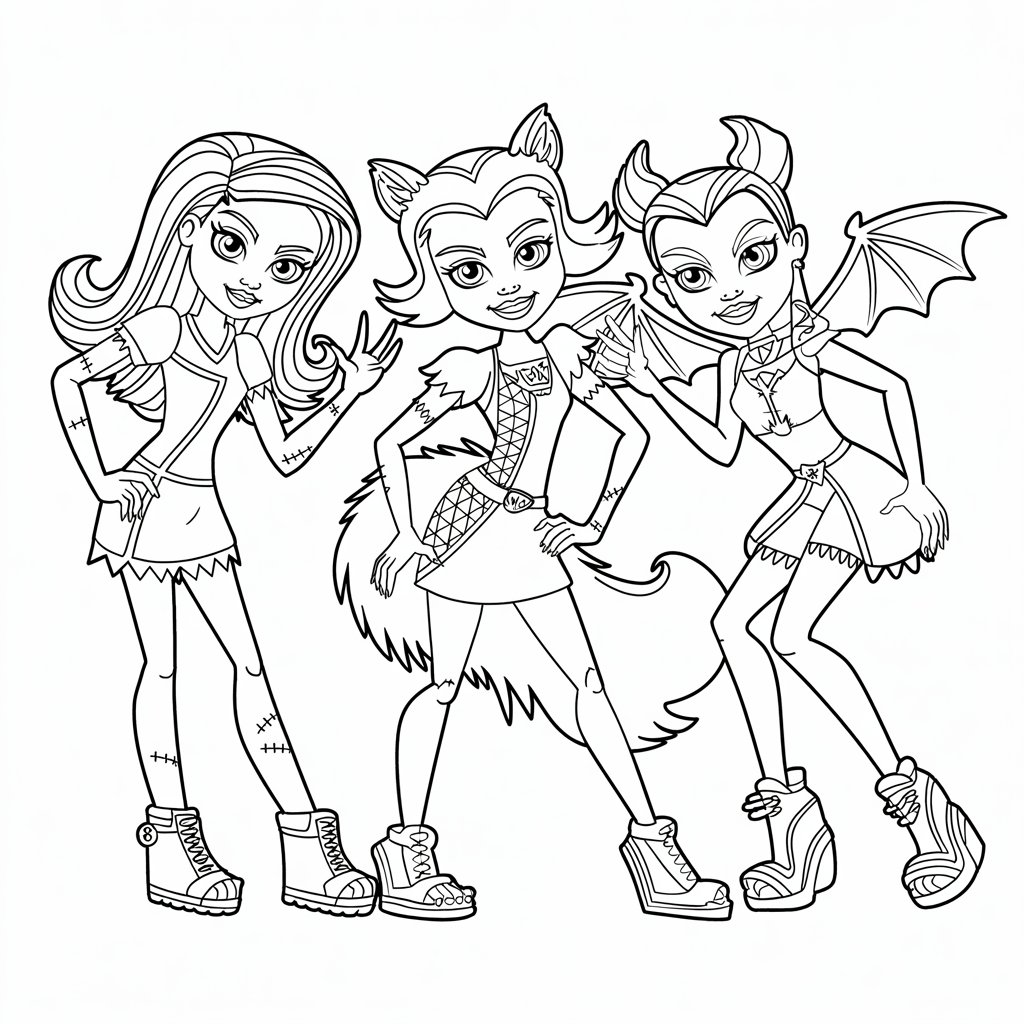 monster high coloring pictures