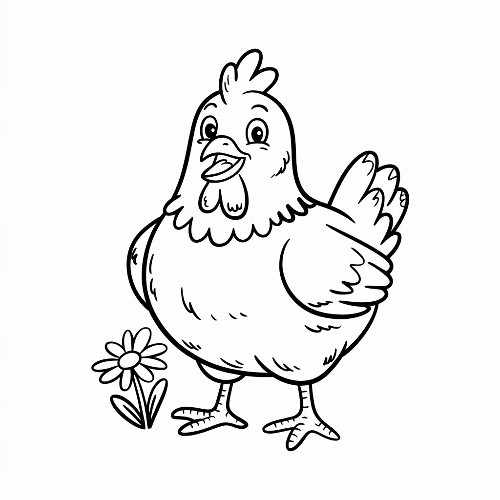 chicken coloring pages printable