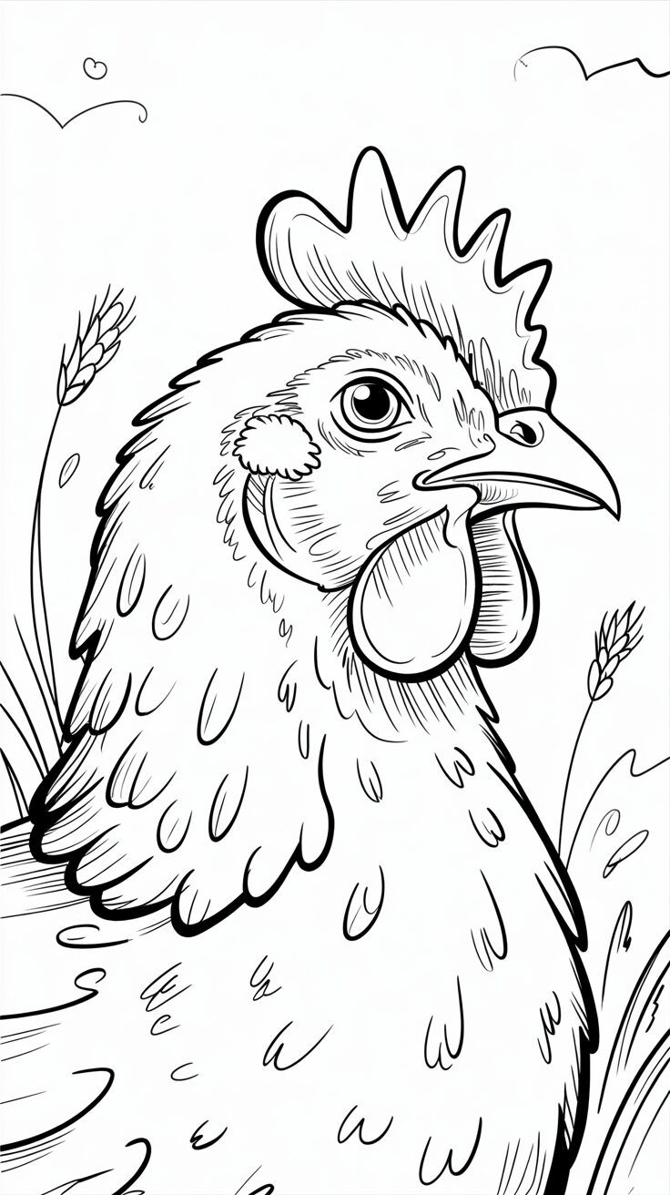 chicken coloring pages