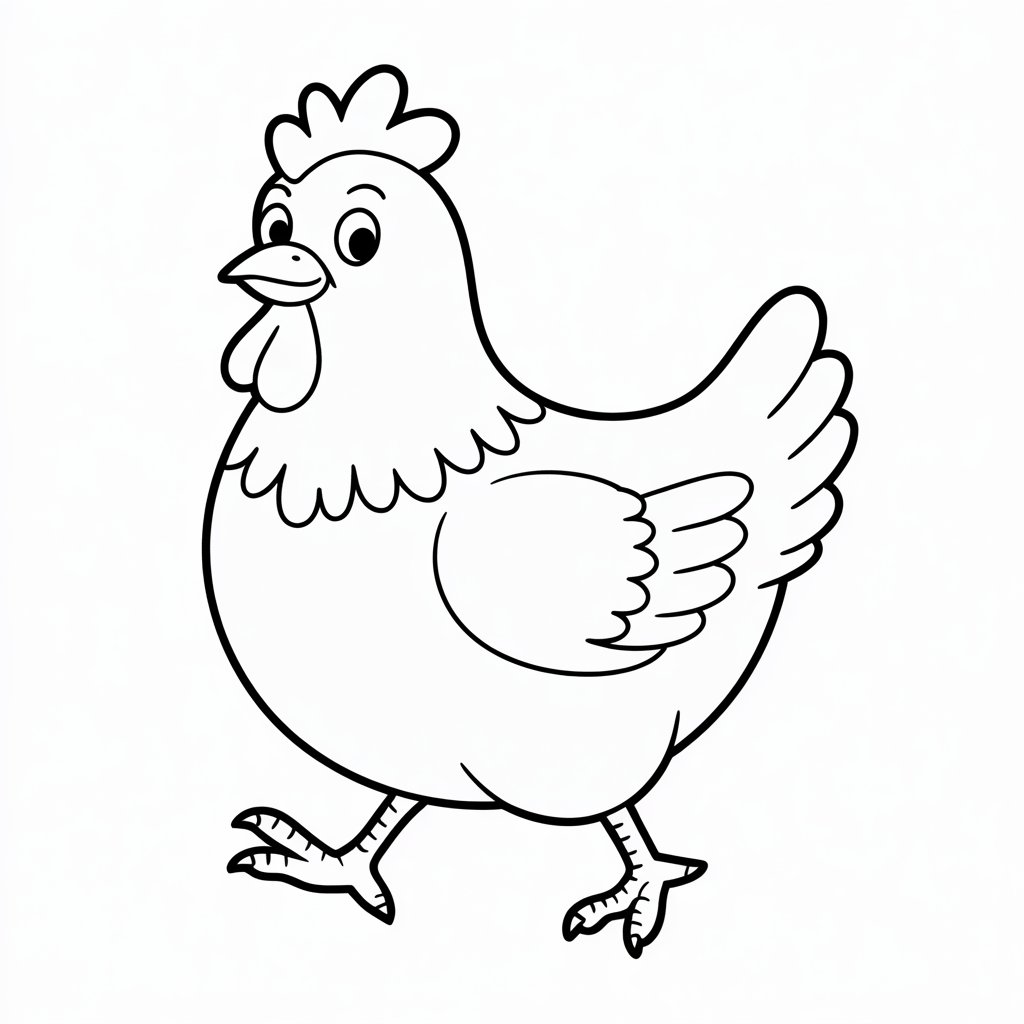 chicken coloring sheet