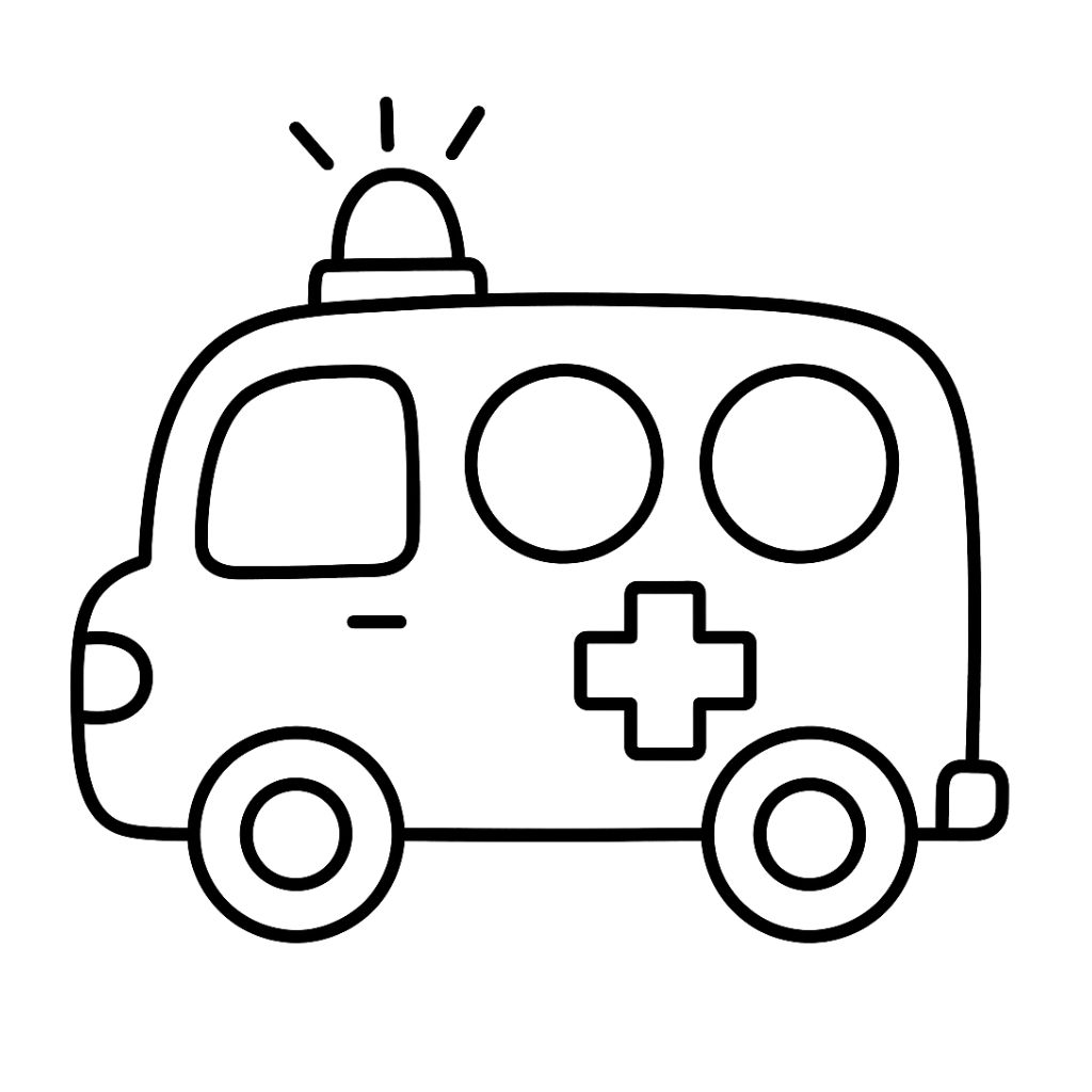 ambulance coloring pages pdf