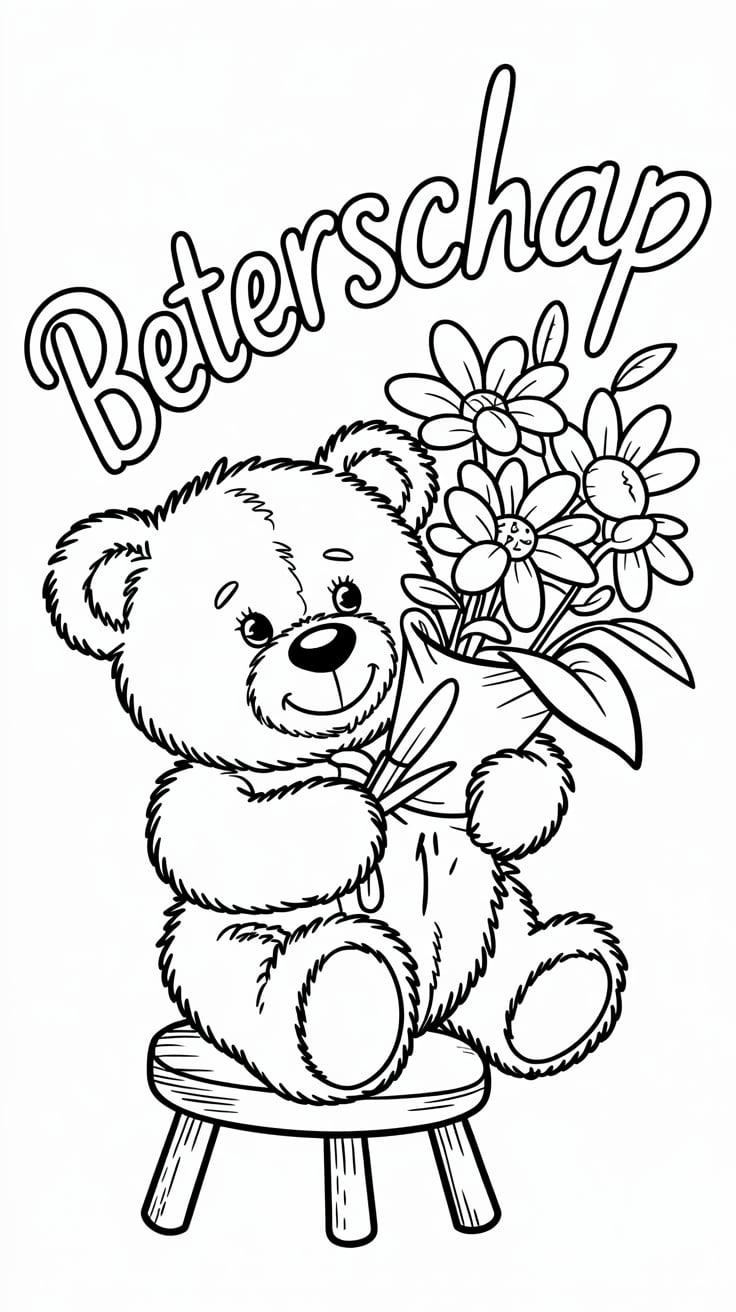get well soon coloring pages printable