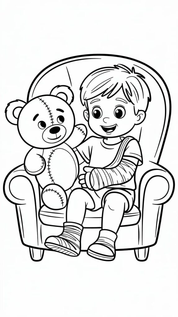 get well soon coloring pages free printable