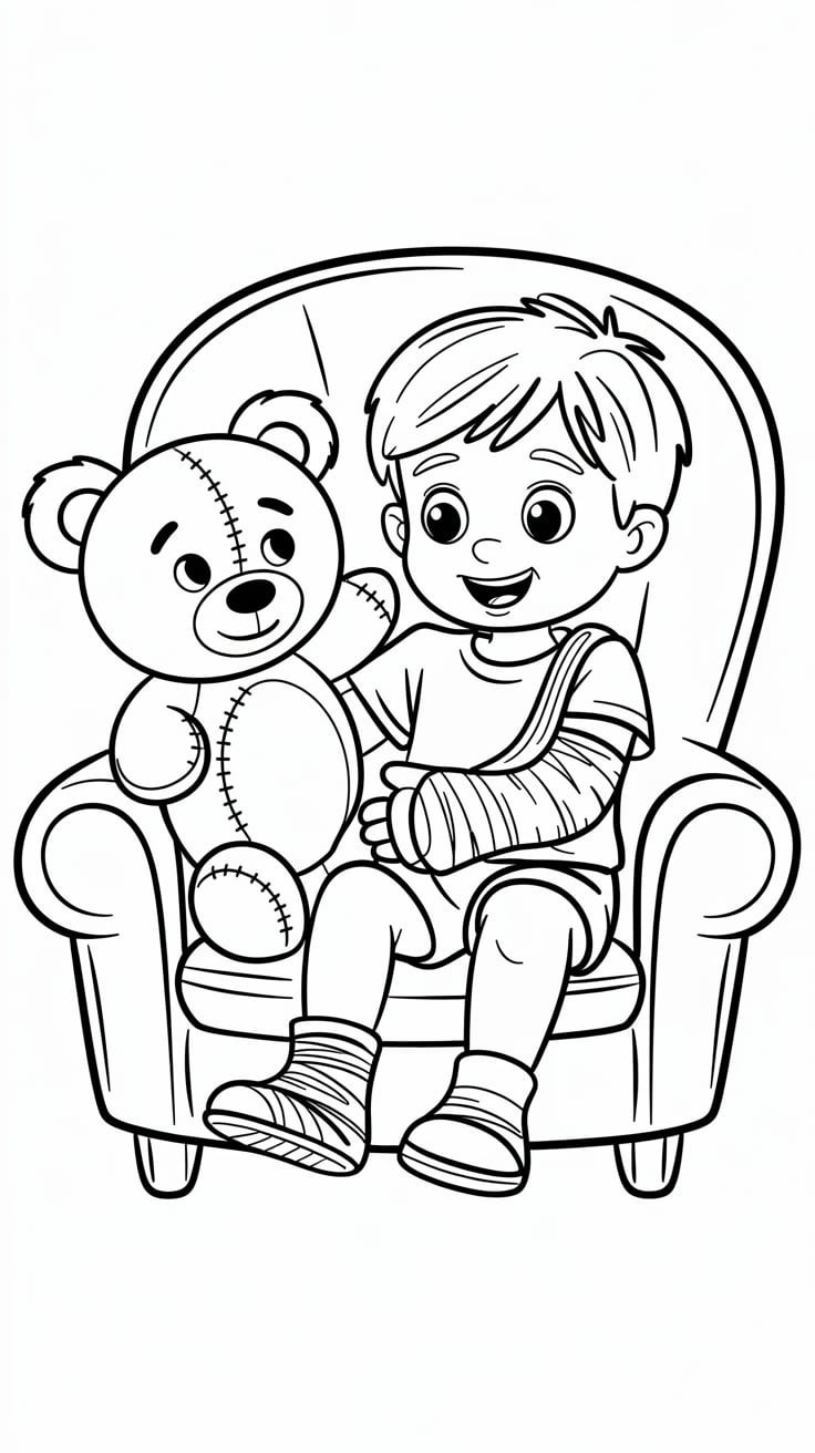 get well soon coloring pages free printable
