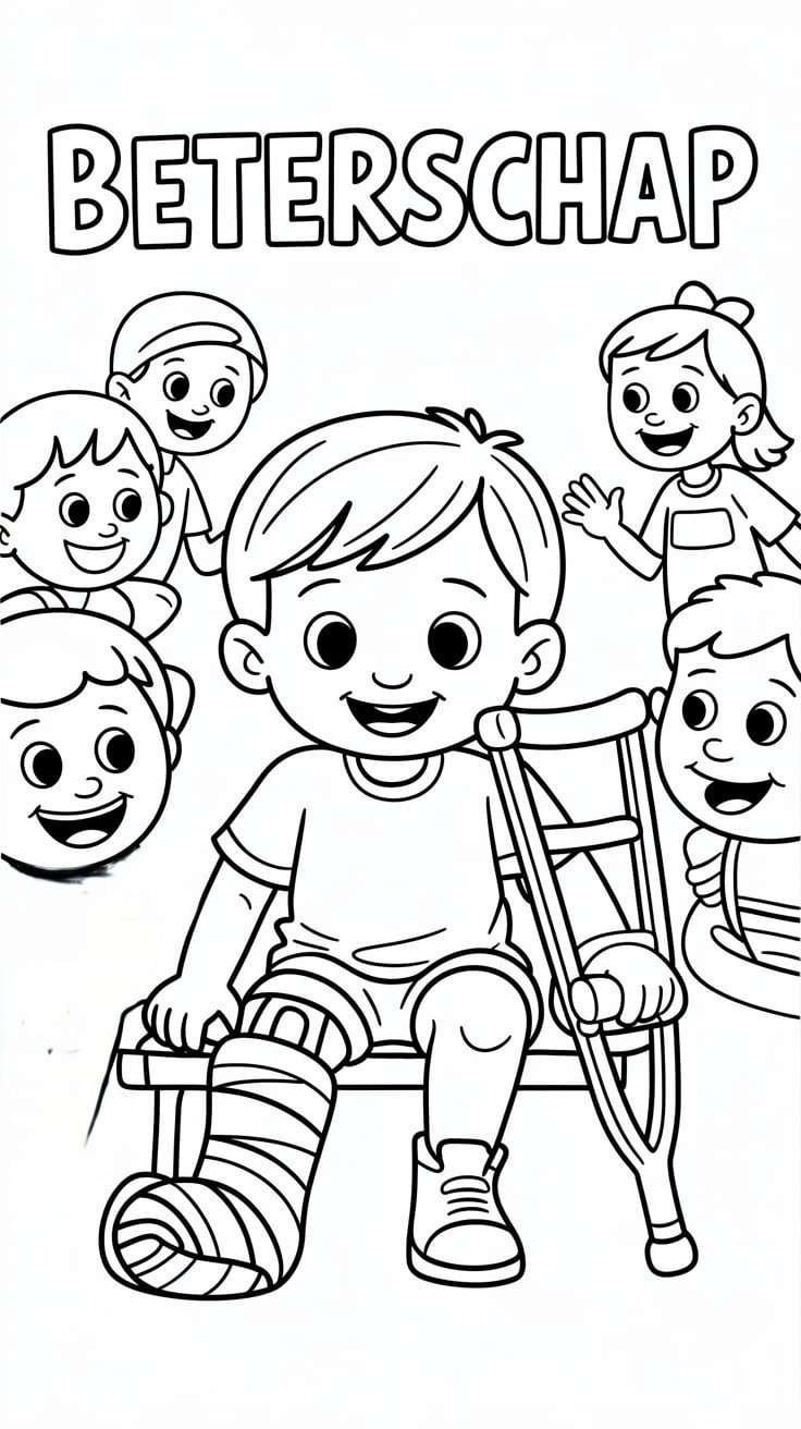get well soon coloring pictures
