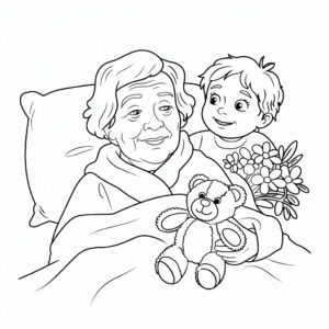 get well soon coloring page