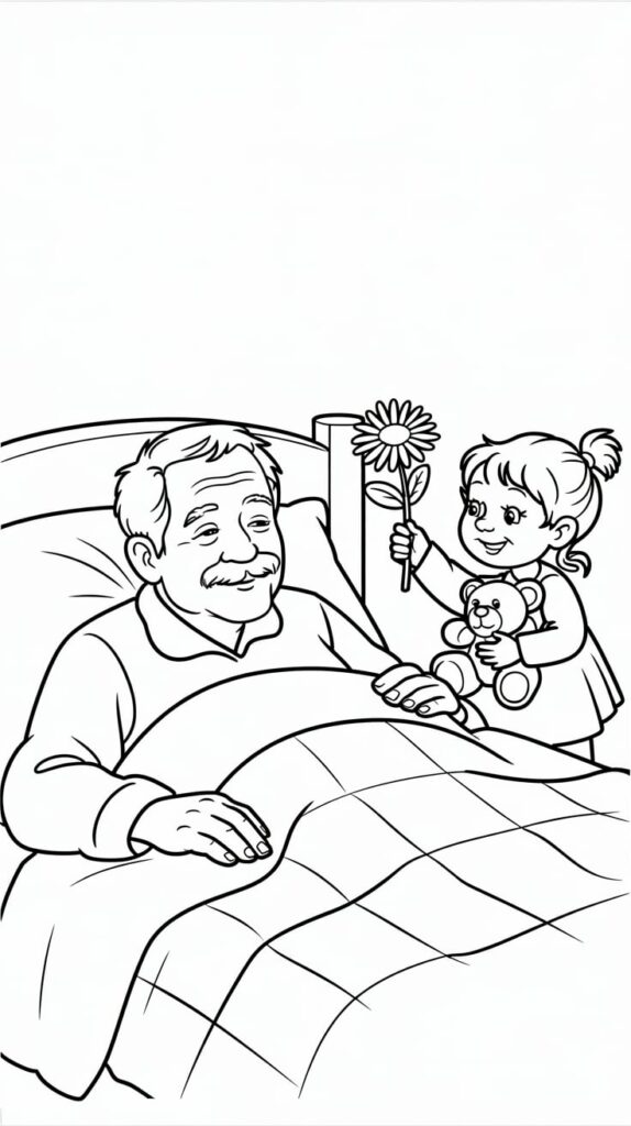 coloring get well soon cards