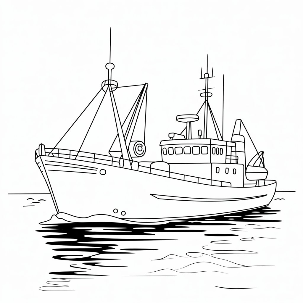 speed boat coloring pages