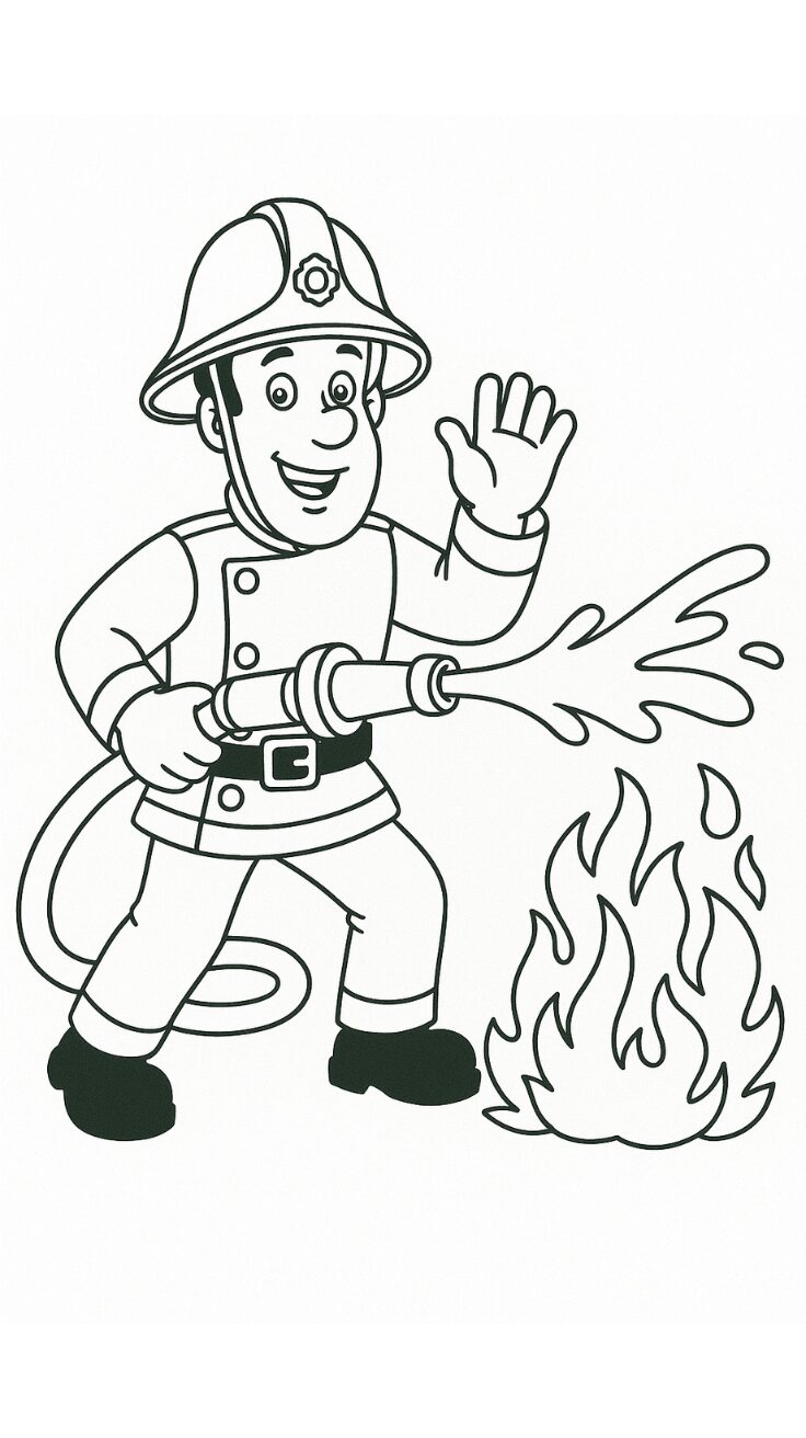 thank you firefighters coloring pages
