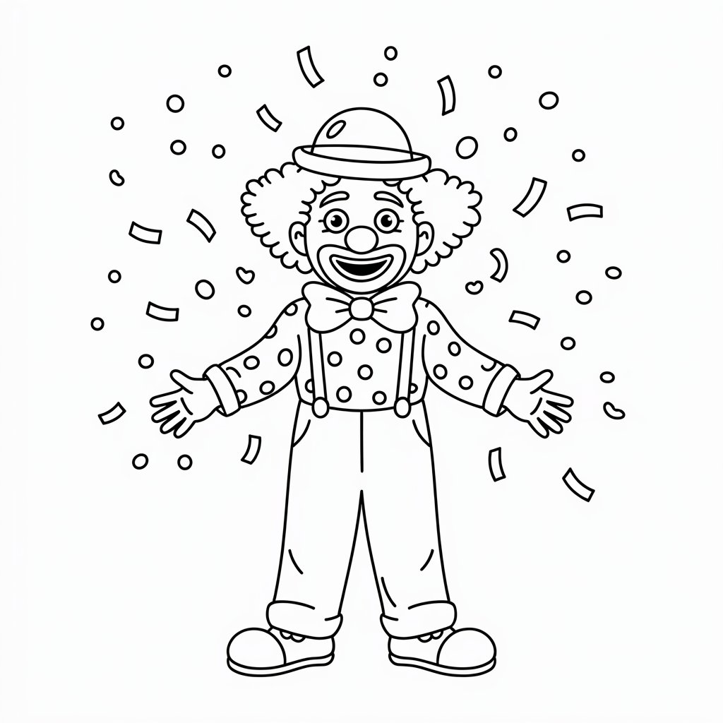 circus clown coloring pages