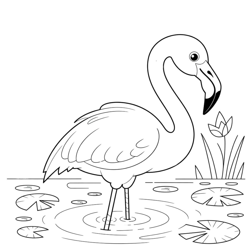 flamingos coloring pages