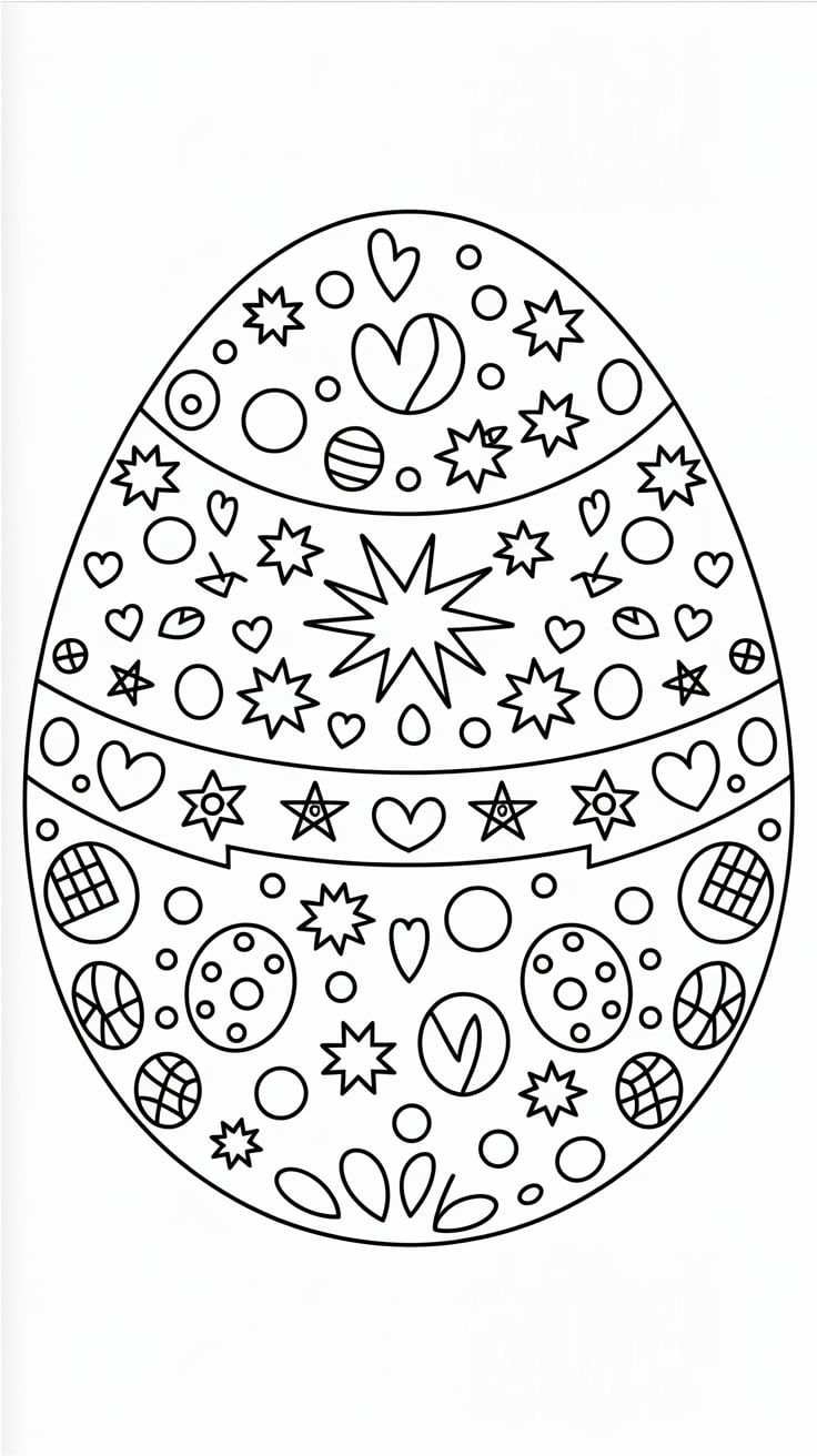 coloring page easter eggs
