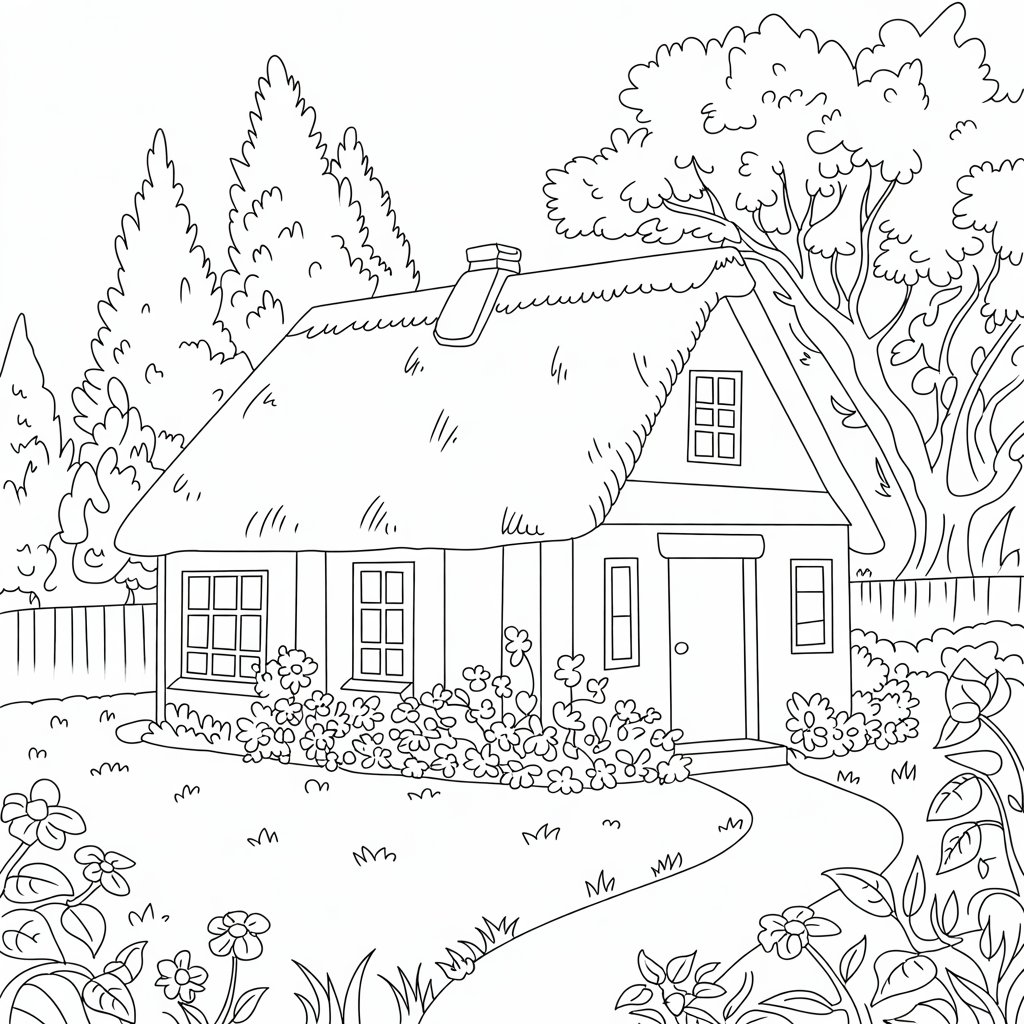 coloring pages of houses