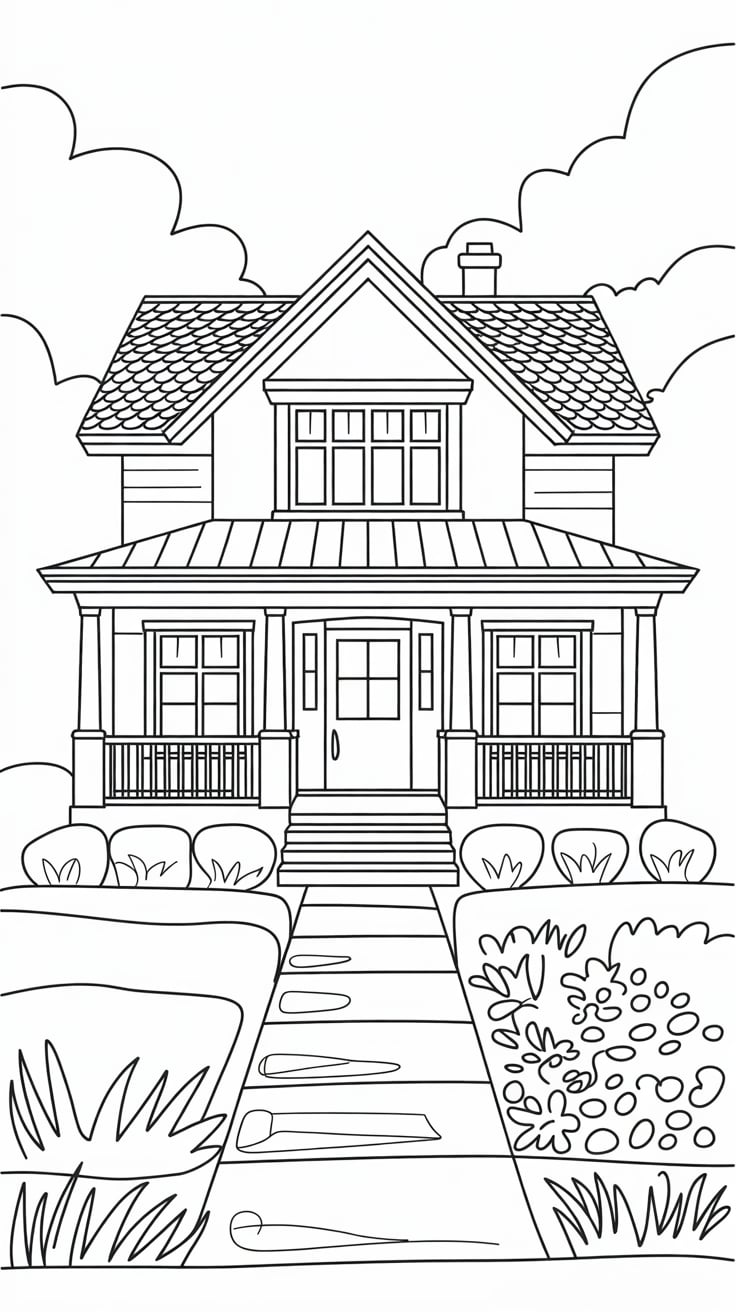 houses coloring pages