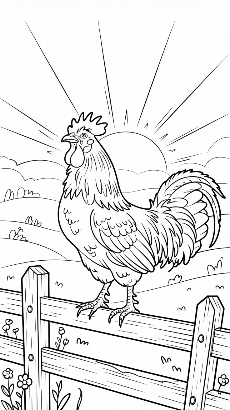 chicken coloring page