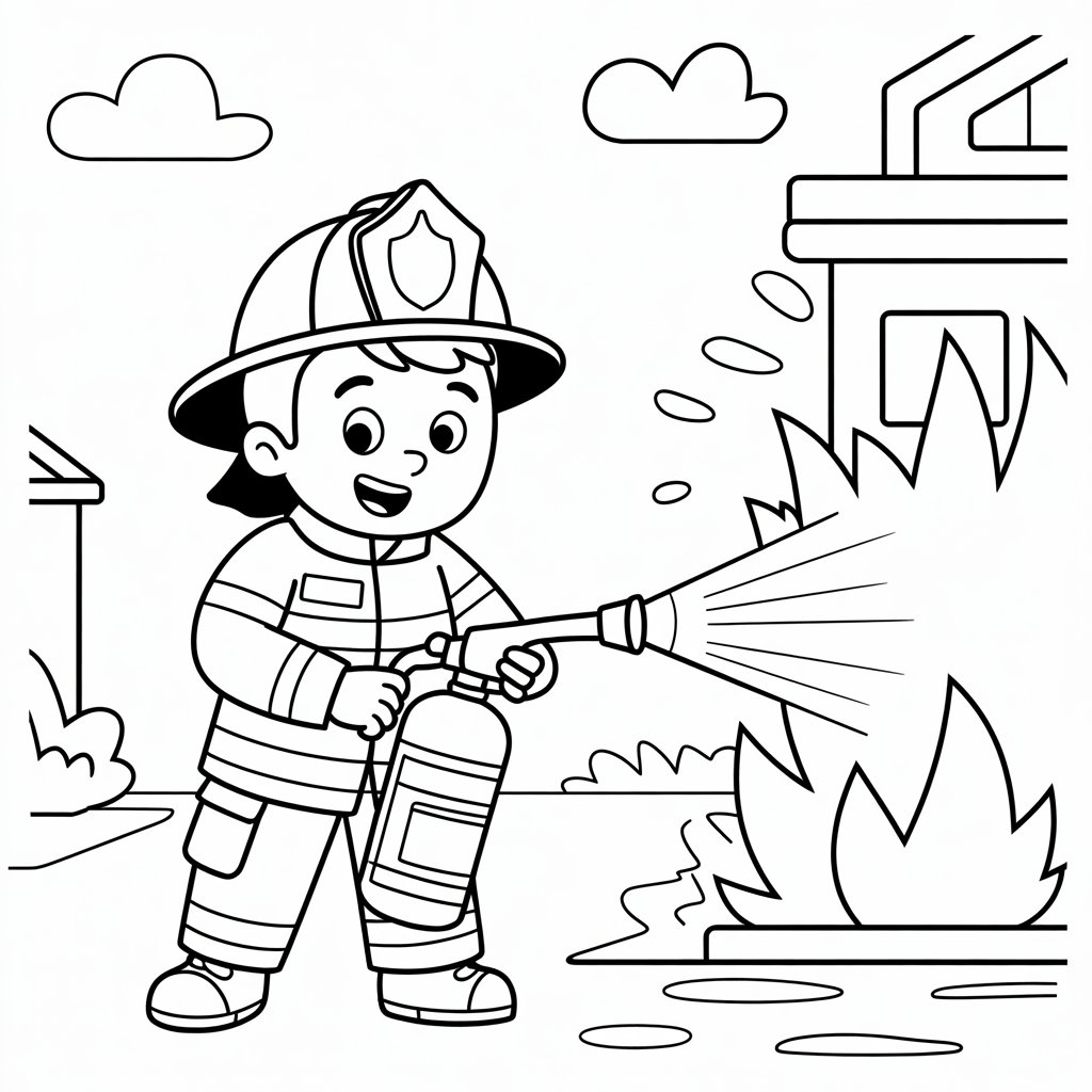firefighting coloring pages