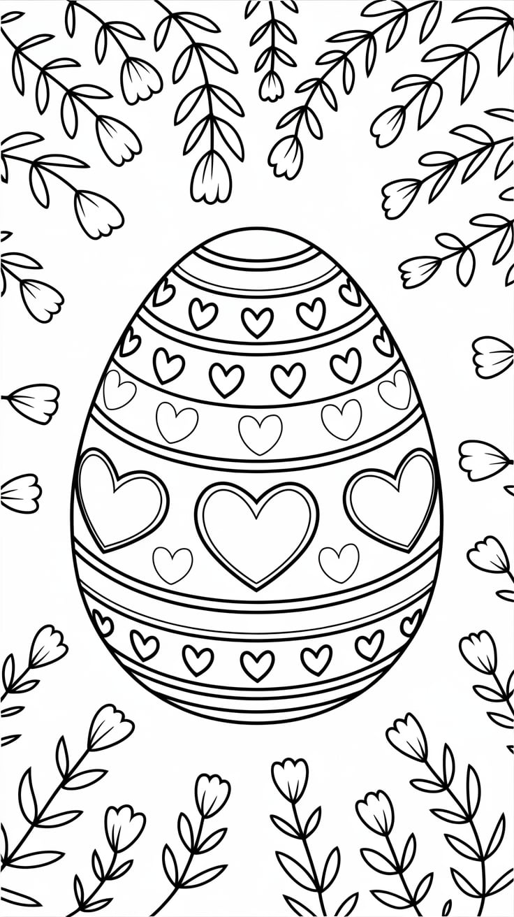 easter eggs printable coloring pages
