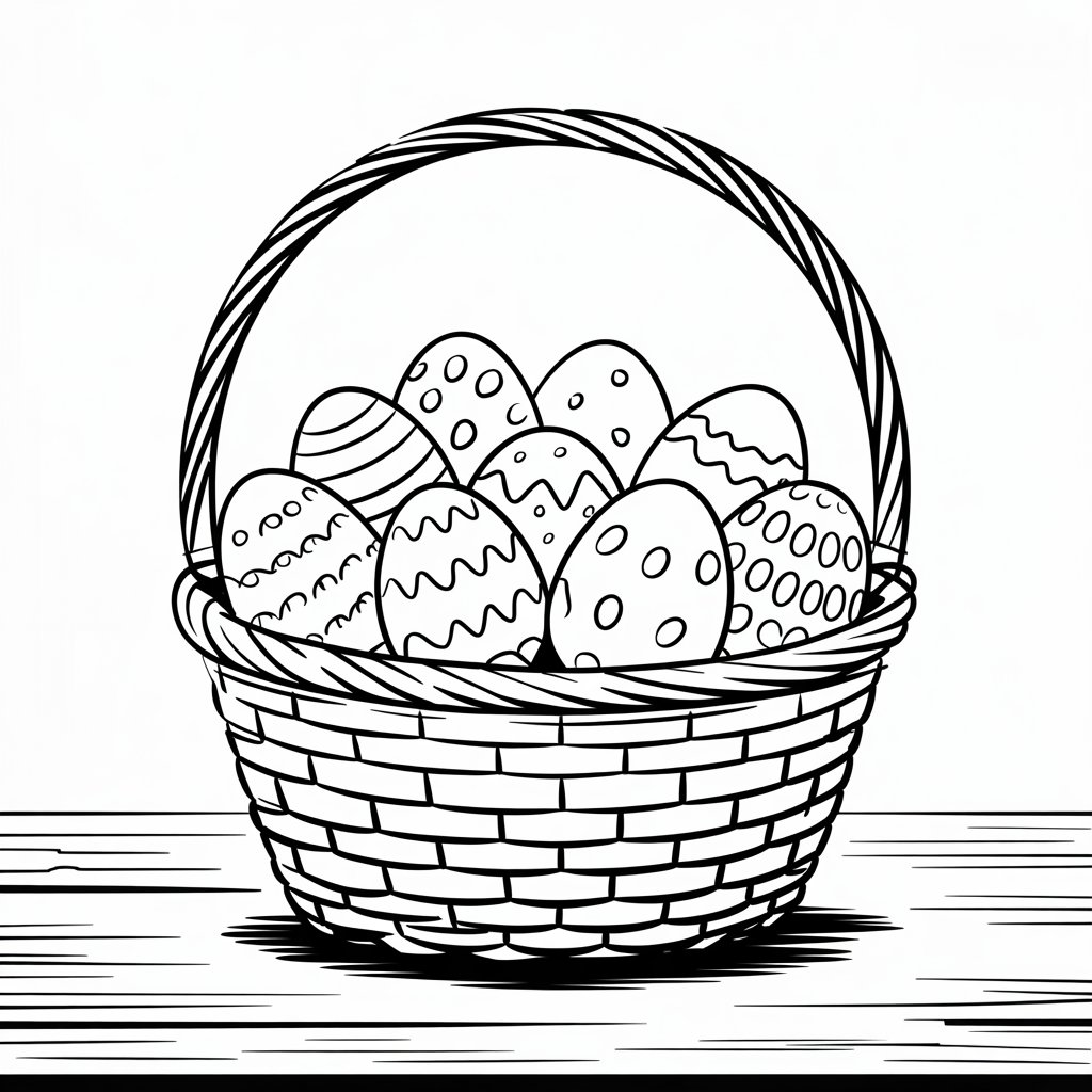 easter egg coloring sheet