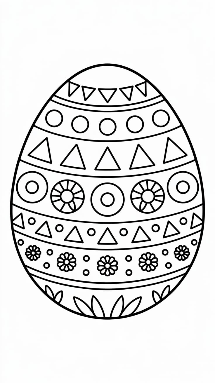 easter egg pages to color