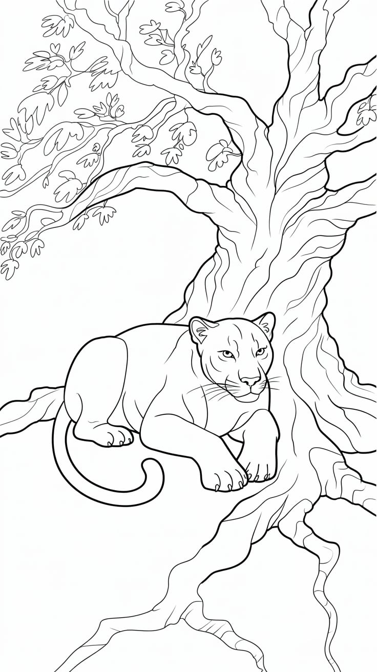 panther coloring sheets