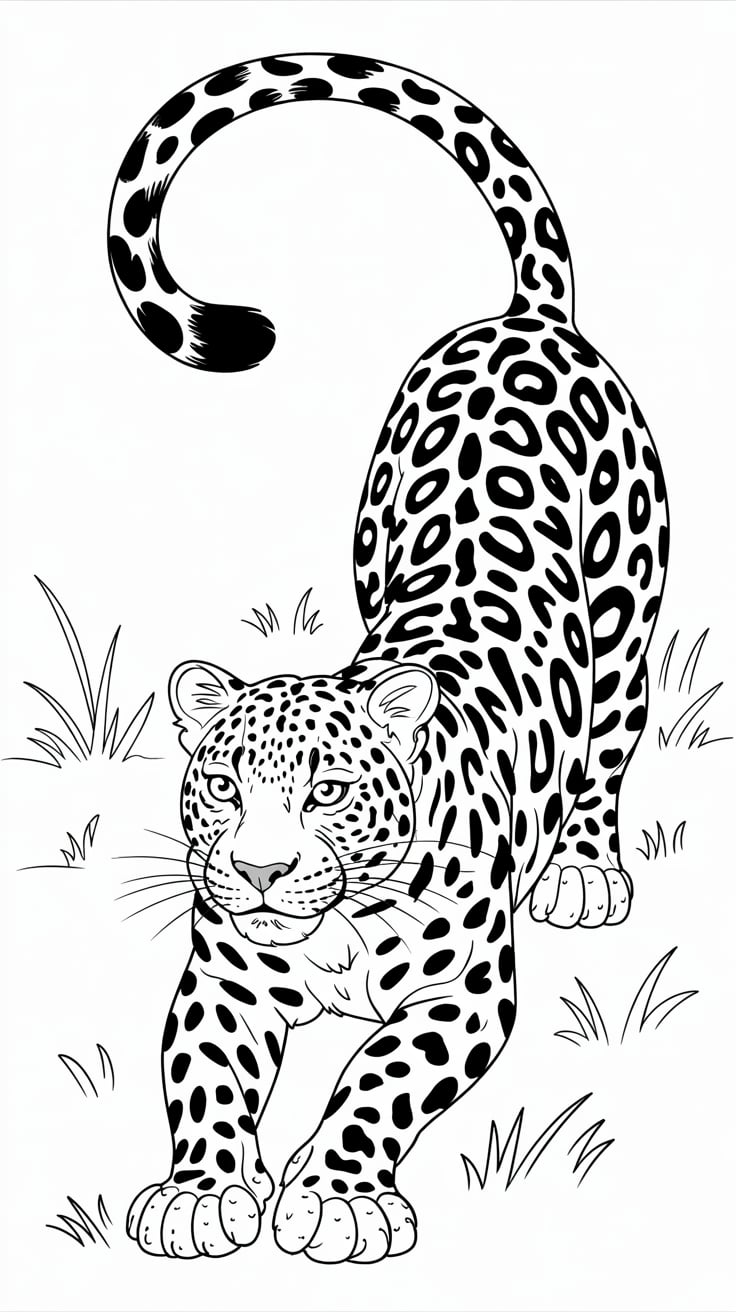 animal panther coloring sheets